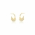 Brinco Meia Argola Cacho de Cristais Incolores banhada a Ouro 18K