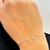 pulseira coração vazado ródio - loja online