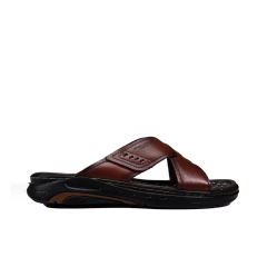 Chinelo Pegada Masculino Em Couro Conforto