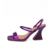Sandália Renata Mello Feminina Queen Roxo Metalizado de Elástico - Ralvene