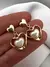 Aros doble corazón perla - comprar online