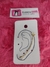 Earcuff con cadenita corazón y strass