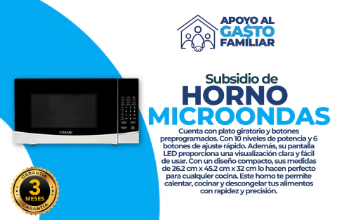 Horno Microondas 0.7 Pies Con Plato Giratorio