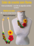Colares de crochê com flores - comprar online