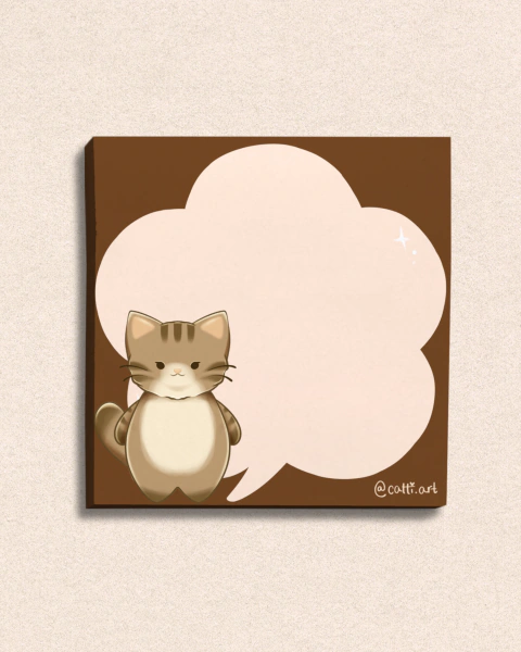 Memo pad Gatinho Marrom