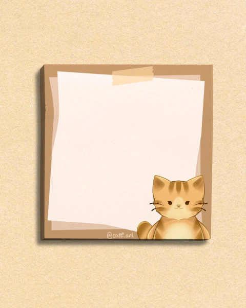 Memo pad Gatinho Laranja