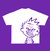 Brat Tee - White n’ purple