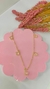 Choker Trevos Cristais Ouro