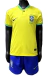 Camisa + Shorts Infantil Seleção Brasileira - Amarela