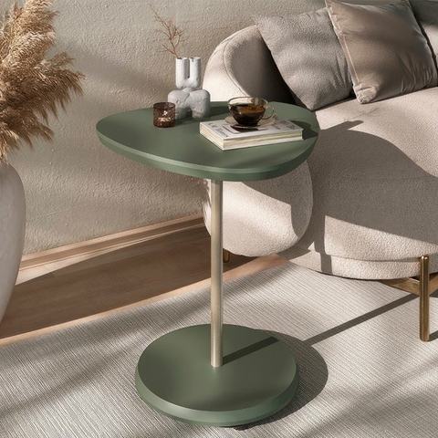 Mesa de Apoio Lateral Oval Bonny Verde Menta