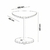 Mesa de Apoio Lateral Oval Bonny Off White - Artecasa
