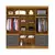 Guarda Roupa Casal Toulouse 6 Portas 6 Gavetas Branco - comprar online