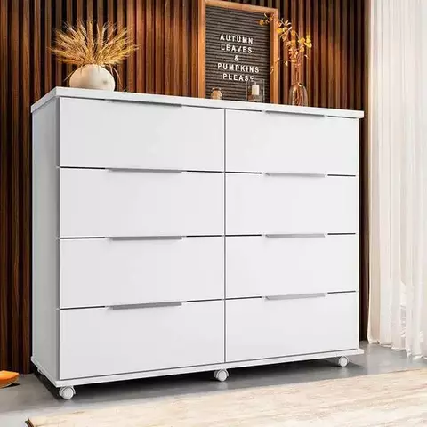 Cômoda para Quarto 8 Gavetas com Rodízios Agnes - comprar online