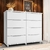 Cômoda para Quarto 8 Gavetas com Rodízios Agnes Branco
