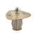 Mesa de Jantar Orgânica 136cm Caroline Off White/Dourado - comprar online