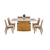 Mesa de Jantar Lótus 180x100cm Cedro/Off White - comprar online