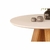 Mesa de Jantar Celena Tampo Redondo com Vidro Para 4 Lugares Freijó/Off White - comprar online
