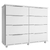 Cômoda para Quarto 8 Gavetas com Rodízios Agnes Branco - comprar online