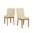 Conjunto Sala de Jantar Mesa Sarah 180cm Tampo de Vidro Off White c/6 Cadeiras Tabata Linho Neve - ArteCasa - Móveis e Decorações