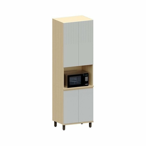 Paneleiro 100% MDF 4 Portas com Espaço para Micro-ondas 70cm Melissa - comprar online