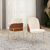 Conjunto Sala de Jantar Mesa Sarah 170cm Tampo de Vidro Off White c/6 Cadeiras Moscou Boucle Terracota - ArteCasa - Móveis e Decorações
