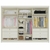 Guarda Roupa Potenza 6 Portas 4 Portas Ripadas 6 Gavetas com Espelho Off White na internet