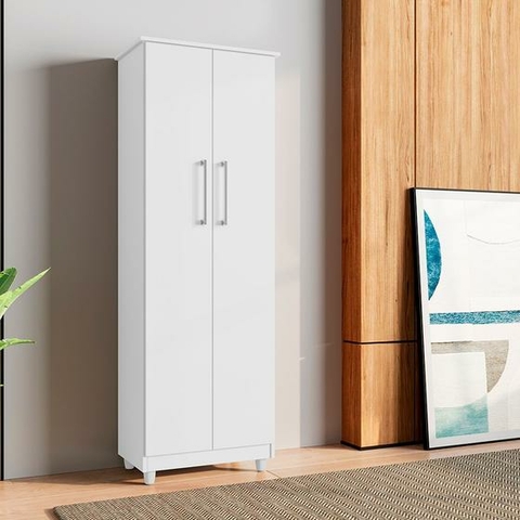 Armário Lavanderia Multiuso Olivia 2 Portas Branco
