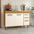 Balcão Minasse 3 Portas 2 Gavetas sem Tampo 1,20m Freijó/Off White - comprar online