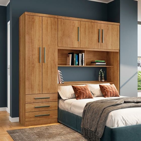 Guarda Roupa Casal 5 Portas 3 Gavetas Léon - comprar online