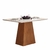 Conjunto Mesa de Jantar Dalila 1,20m Freijó/Off White c/ 4 Cadeiras Rita Cedro/Linho Neve - comprar online