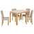 Mesa Maitê 120cm com Vidro Cedro/Off White - comprar online