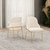 Conjunto Sala de Jantar Mesa Berlim 218cm Tampo Orgânico com 8 Cadeiras Moscou Boucle Pérola/Off White - loja online