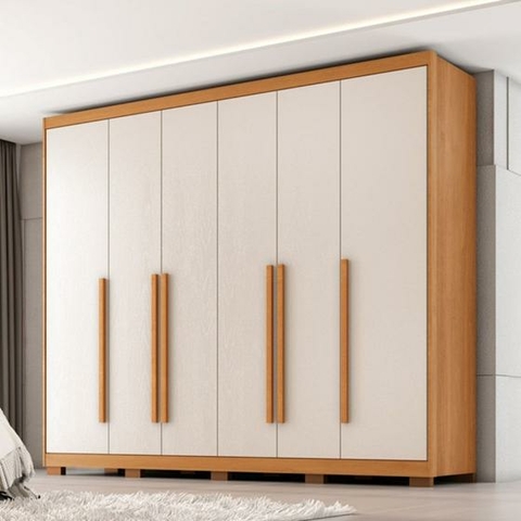Guarda Roupa Casal Portobello 6 Portas 6 Gavetas - Espelho Opcional - comprar online