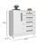 Cômoda para Quarto 1 Porta 5 Gavetas Verona Branco - Artecasa