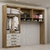 Guarda Roupa Solteiro Modulado 4 Portas 4 Gavetas Genebra Avelã/Cinammon