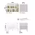 Cozinha 4 Peças com Vidro Janelinha Rubi Branco Polar/Branco Pet/Mármore na internet