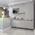 Cozinha Modulada 5 Peças com Paneleiro Balcões Aéreos e Tampo Cinammon/Beige Lisboa
