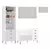Cozinha Modulada 4 Peças com Tampo Branco Rubi Branco Polar/Branco Pet - comprar online