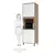 Cozinha Completa Modulada 5 Peças com Torre Microondas Vanilla/Branco Liza - Artecasa