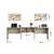 Conjunto Home Office com 2 Escrivaninhas, 2 Painéis e 1 Nicho Avelã Rústico Georgia - Artecasa
