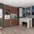 Cozinha Modulada 6 Peças com Painel Bancada Gourmet e Tampo Cinammon/Escarlate Lisboa
