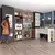 Cozinha Modulada 6 Peças com Painel Bancada Gourmet e Tampo Cinammon/Escarlate Lisboa - comprar online
