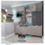 Cozinha Modulada 5 Peças com Balcões Aéreos Vidro Reflecta e Tampo Cinammon/Cumaru Lisboa - Artecasa