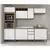 Cozinha Completa Modulada 5 Peças com Torre Forno e Microondas Vanilla/Branco Liza