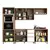 Cozinha Completa Modulada 5 Peças com Torre Forno e Microondas Vanilla/Branco Liza - comprar online