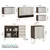 Cozinha Modulada 6 Peças Nogueira Dourado/Legno Crema Anna - Artecasa