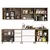 Cozinha Completa 7 Peças Armário, Balcão e Nicho Microondas Vidro Reflecta Vanilla/Branco Liza - comprar online