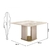 Conjunto Mesa de Jantar 136cm Mayara Off White c/8 Cadeiras Moscou Linho Bege Espresso Móveis na internet