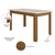 Conjunto Mesa de Jantar Lima 6 Lugares Carvalho/Off White - loja online