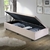 Base Box Baú para Cama de Solteiro 88x188cm Suede Bege